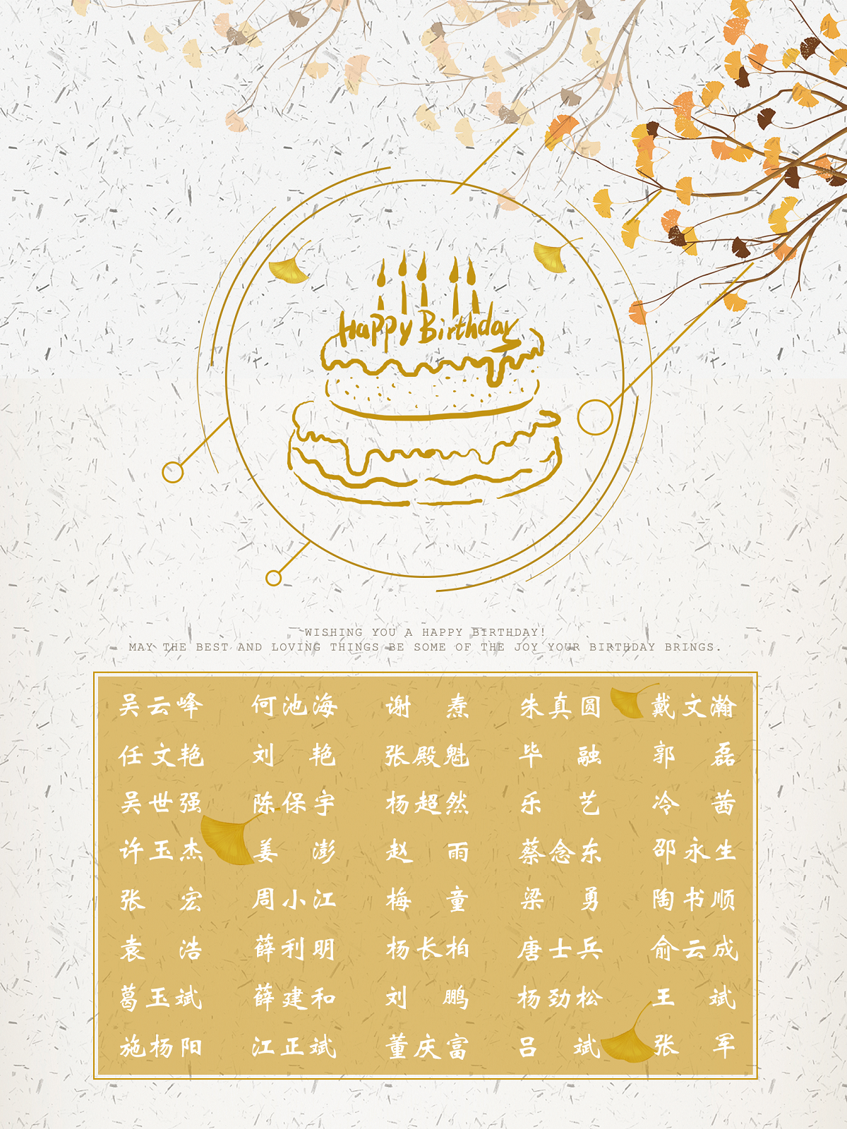 【生日祝?！抗ё?月生日的員工生日快樂！