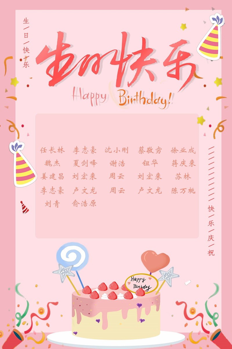 【生日祝福】恭祝08月生日的員工生日快樂！